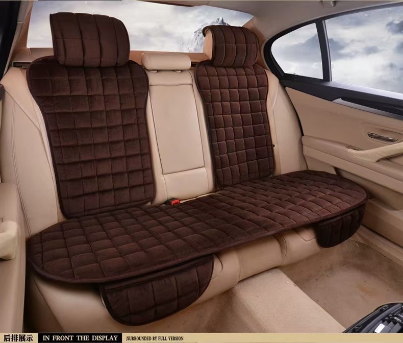 Winter thick warm car cushion crystal velvet comfortable square waist cushion leaflet five-seat wool cushion wholesale