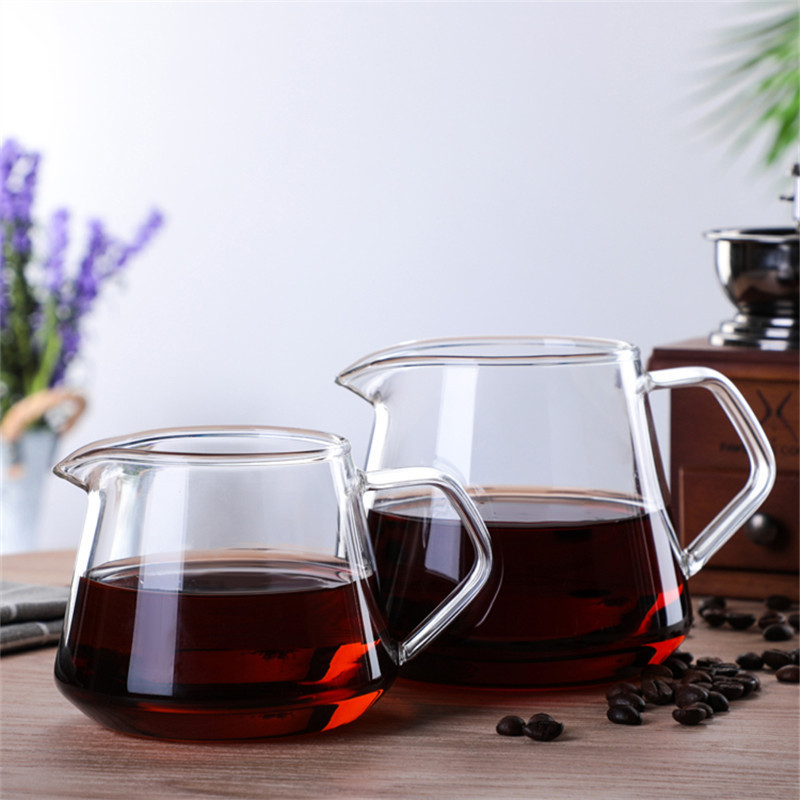 Hand-made coffee sharing pot household borosilicate heat-resistant explosion-proof glass drip filter sharing pot hand-made pot thickened Hand-made coffee sharing pot household borosilicate heat-resistant explosion-proof glass drip filter sharing pot hand-made pot thickened