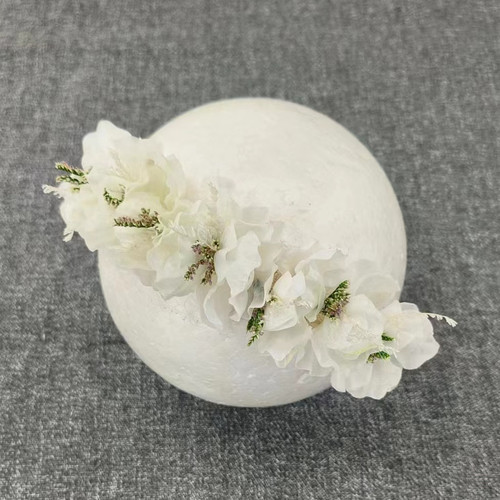Baby photography headwear ribbon ombre silk flower design, newborn full moon hundred days birthday baby head flower photo studio