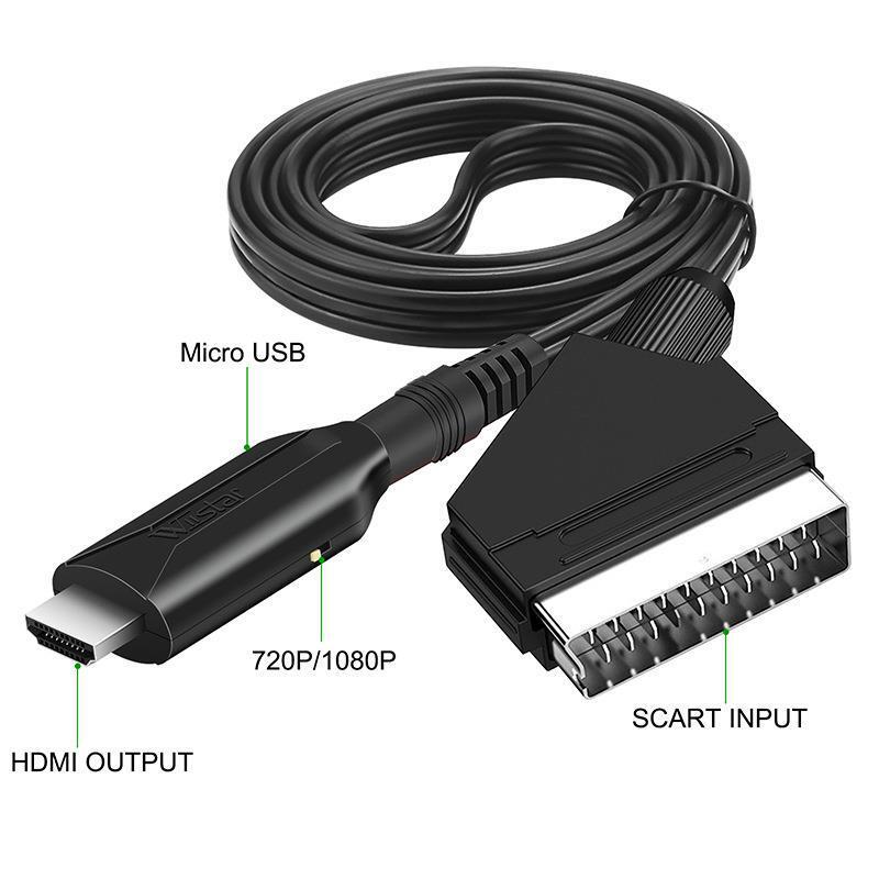 HDMI to Scart/Scart to HDMI Converter for Set-Top Box Game Console Audio Video Adapter