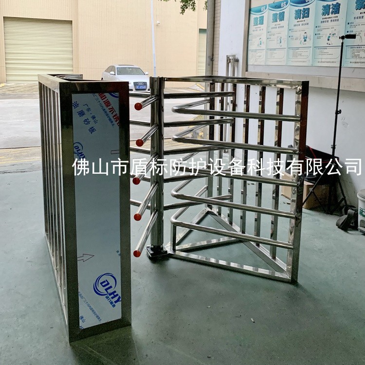 小区车站工地不锈钢单向旋转门禁通道单双门半高十字栅栏转闸供应