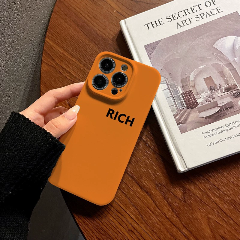 Мягкая пластиковая защитная оболочка простая, чехол RICH Apple 17 для iPhone 14 Pro Max, мультяшный, полный комплект 78p удача