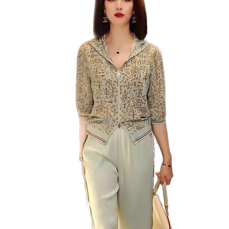 一件代发2025春秋季减龄连帽外套时尚百搭洋气休闲宽松大码上衣女|undefined