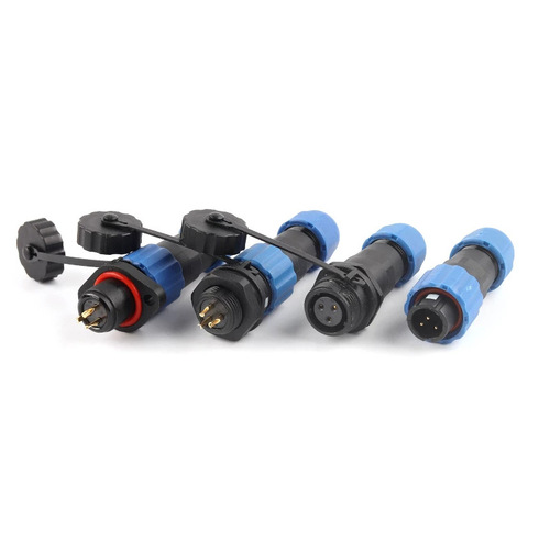 Cross-border IP68 waterproof aviation plug connector SP13/SD13 mating flange nut terminal connection