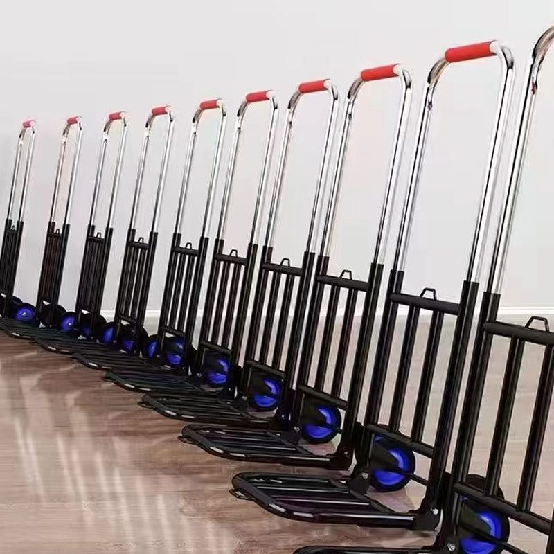 Folding Handcart for Home Use, Shopping Cart, Portable Luggage Trolley, Small Pull Cart