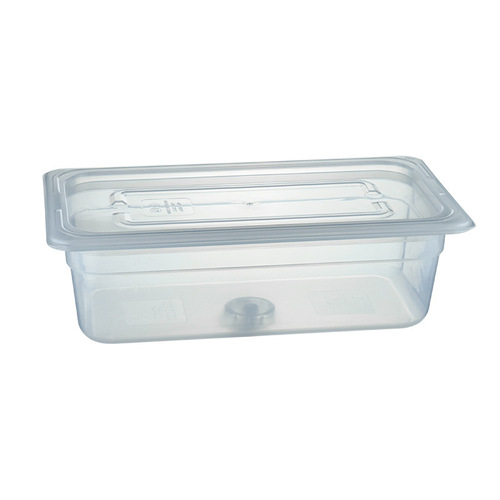 PP plastic portion basin sealed portion plate rectangular translucent food crisper storage box restaurant vegetable selection basin