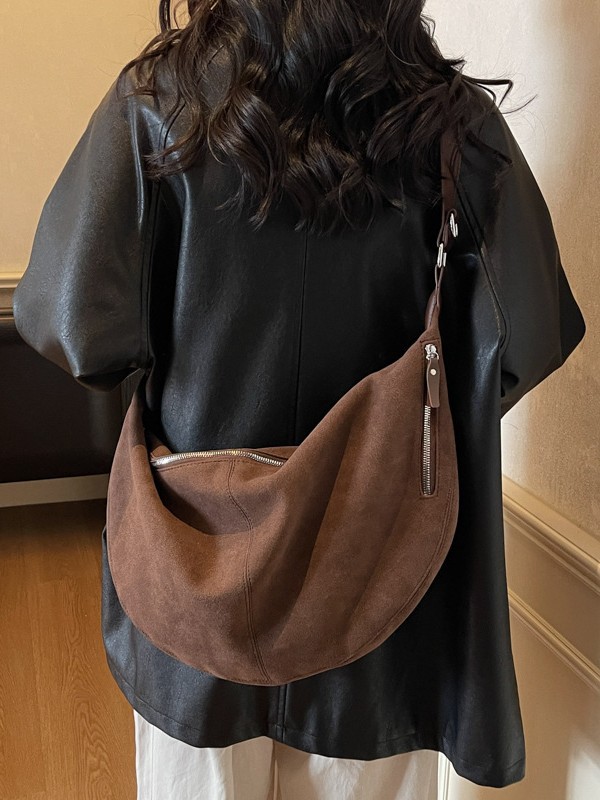 Casual bolso de brazo de gran capacidad para mujeres 2025, nuevo estilo simple retro bolso de seda, bolso de brazo, bolso de hombro universal