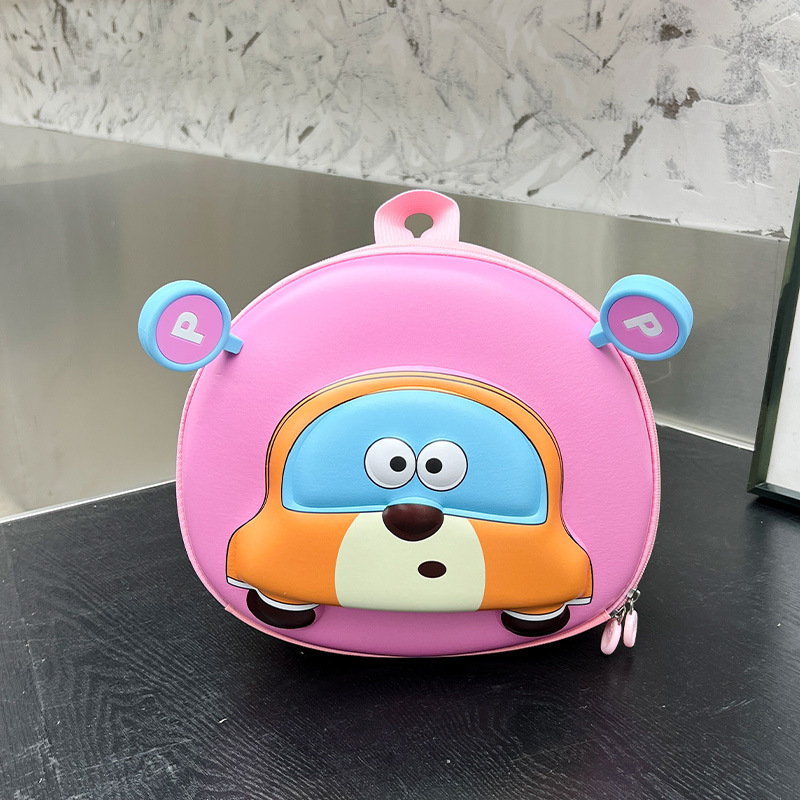 2025 nueva mochila de jardín de infantes lindo coche bebé mochila ligera para niños niñas mochila de cáscara de huevo