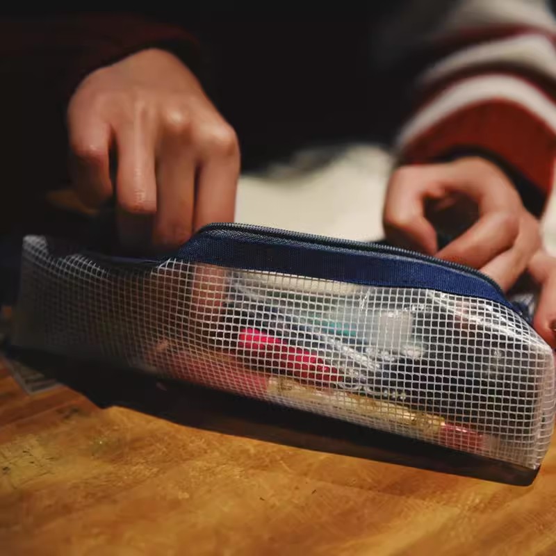 FOLDERMATE fumeigao 830 caja de lápices tridimensional bolsa de almacenamiento semitransparente impermeable para almacenamiento de oficina de estudiantes de gran capacidad