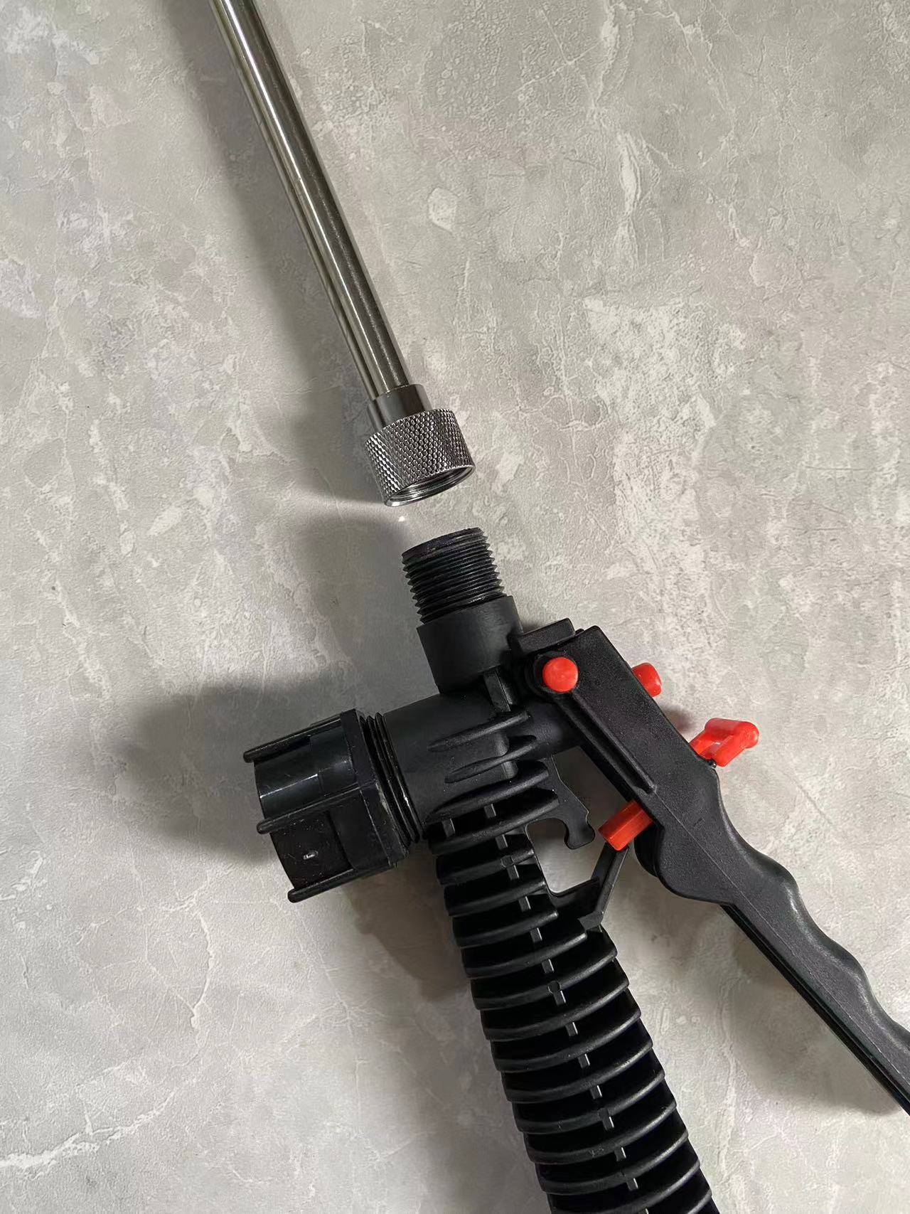High Pressure Long Rod Stainless Steel Adjustable Car Washing Water Gun Household Air Conditioning Adjustable Long and Long Water Gun Atomized Copper Copper Nozzle