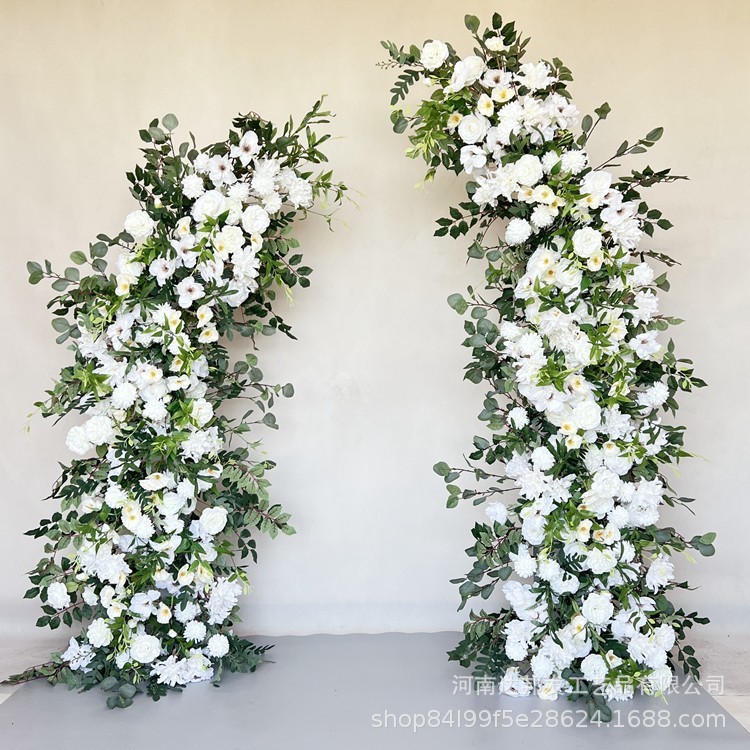 新型結婚祝い道具牛角羊角門鉄芸花芸アーチ棚アーチ形屋外芝生結婚式象牙門|undefined
