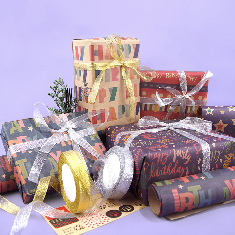 Amazon popular Feliz cumpleaños papel de regalo de la fiesta de cumpleaños del Día de San Valentín papel tapiz de fondo papel de cubierta de libro de papel