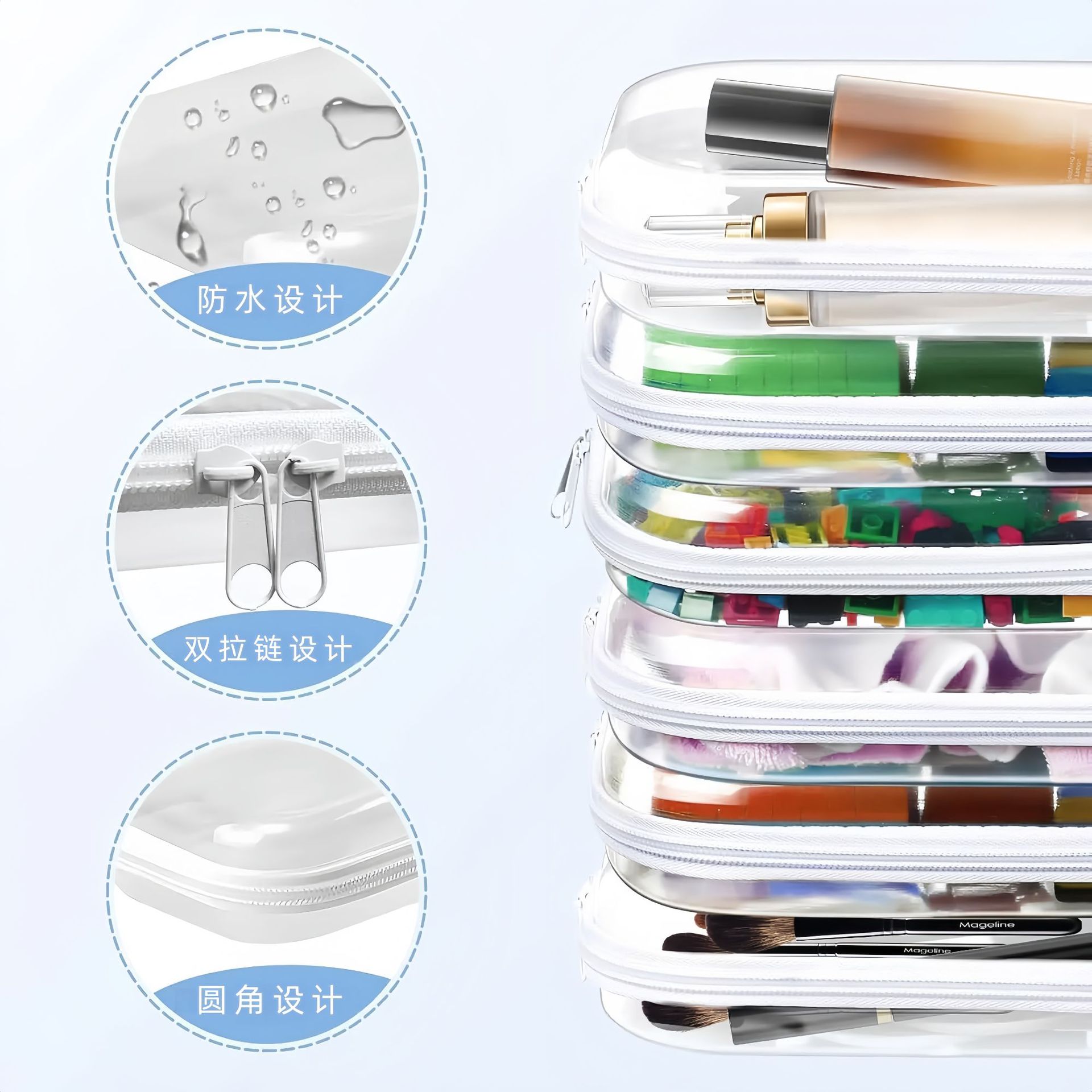 Cross-Border Popular Amazon Toy Storage Bag Multi-Purpose Cosmetics Home Foldable Pet Zipper Storage Box