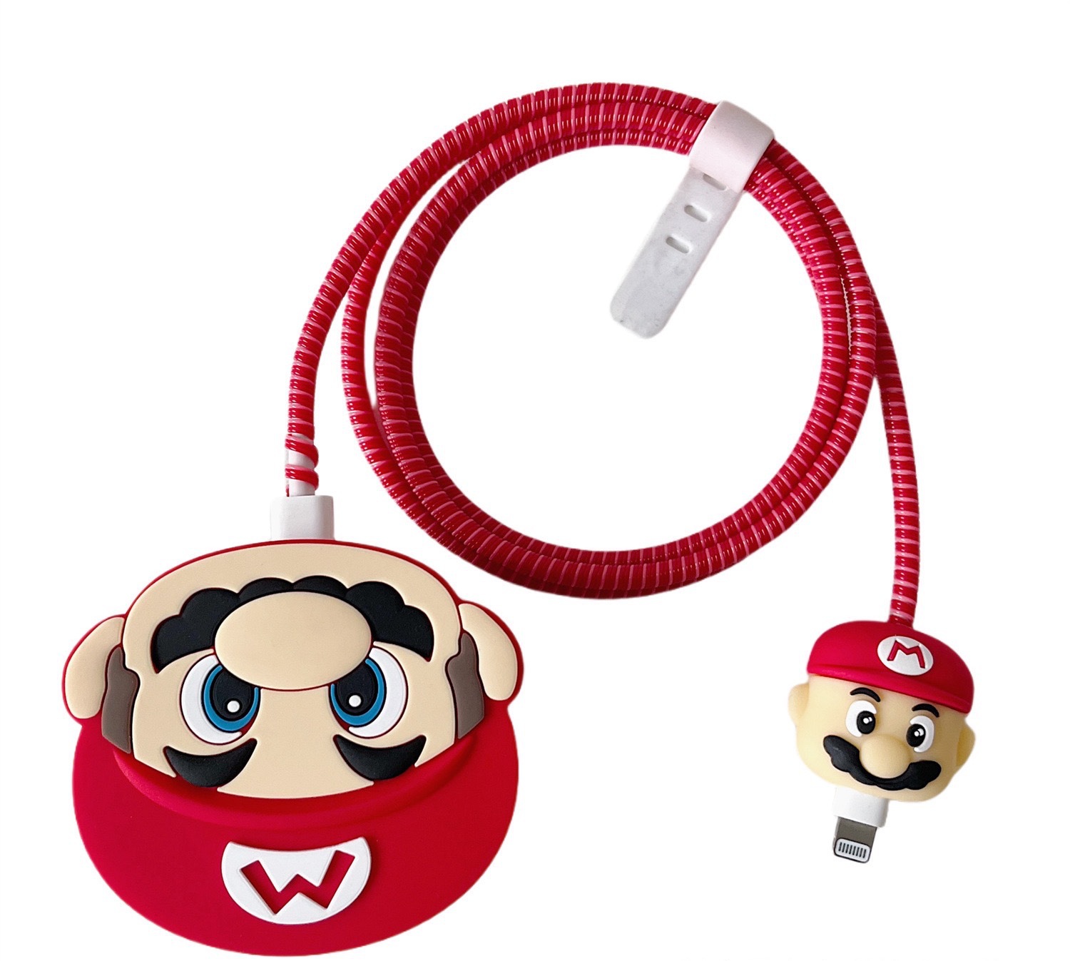 2024 nueva cubierta protectora de cabezal de carga rápida estándar británico de dibujos animados de 20W para cargador de Apple 20WPD plegable de tres enchufes