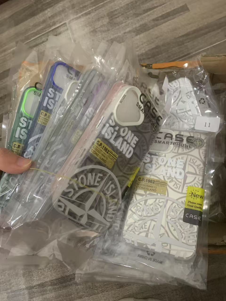 Stone Island Shockproof PC Label IMD Wholesale Mobile Phone case for iPhone 17 16 15 14 Plus 13 12 11 Pro Max case