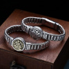 Men's silver bracelet, retro trend accessory, wholesale, silver 925 sample