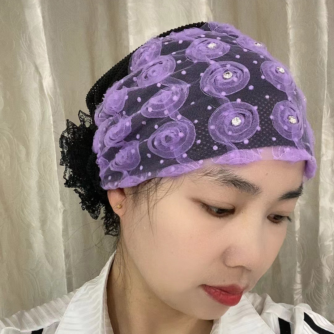 Hairgrip, purple hair cap