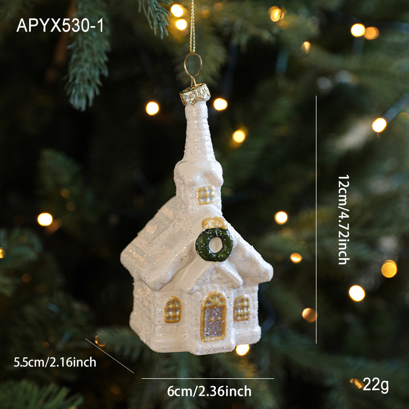Nuevo plástico blanco verde flocos de nieve Santa colgante colgante árbol de Navidad colgante decoración suministros en stock