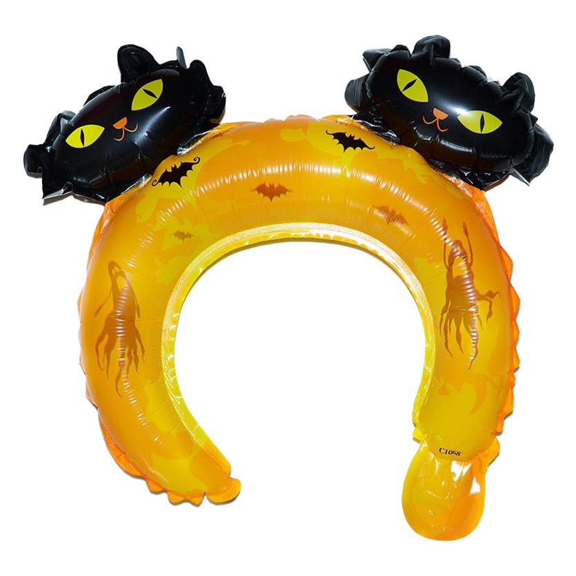 Diadema de Halloween con globos de araña/fantasma, accesorio inflable para fiestas