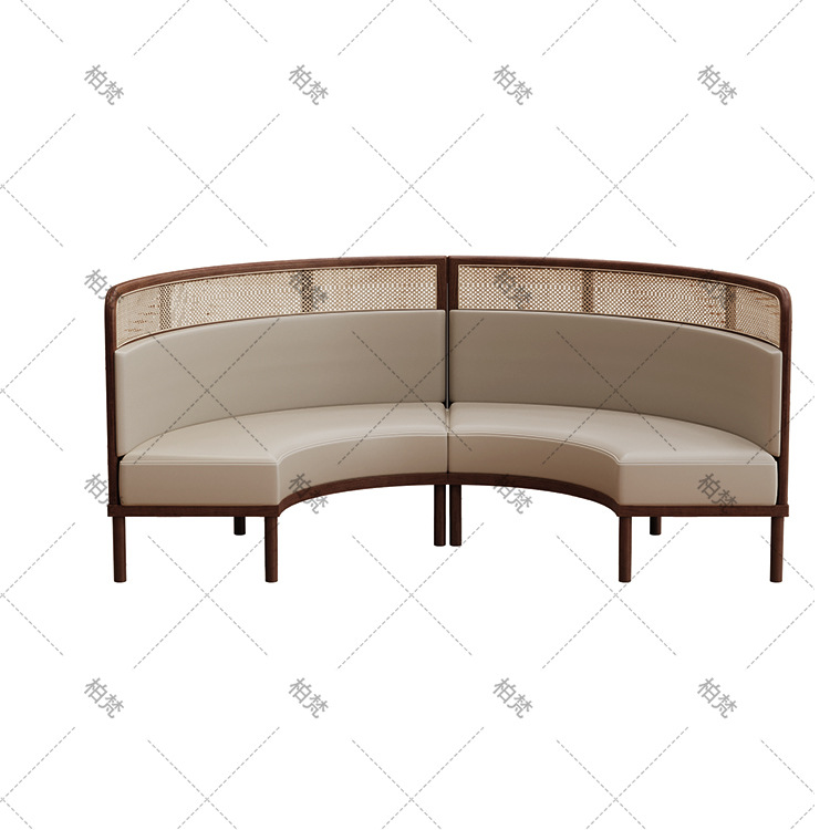 Mesa y silla de comedor de caña del sudeste asiático Comedor comercial de restaurantes de restaurantes de caña de arco de caña sofá personalizado