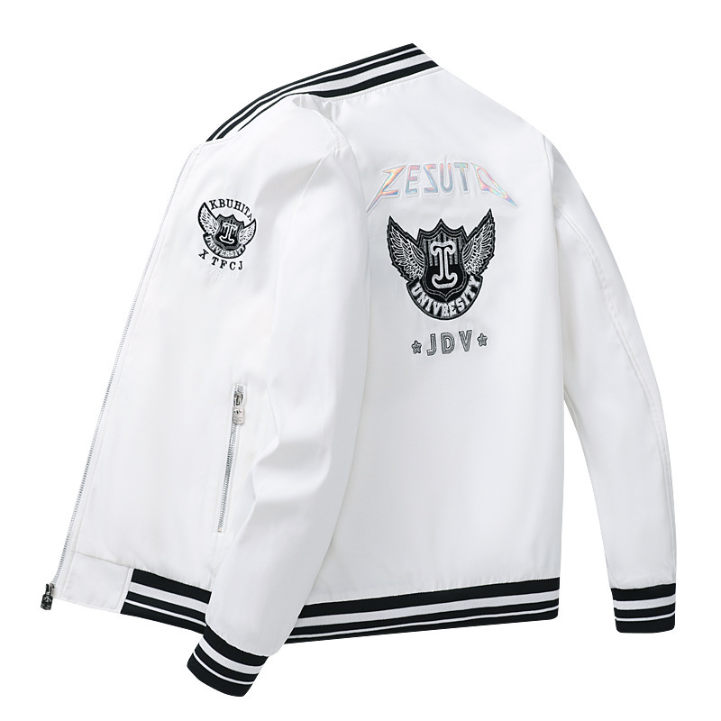 Autumn 21 New Fashion Brand Biker Jacket Fashion Men's Embroidered Jacket Casual Baseball Collar Jacket