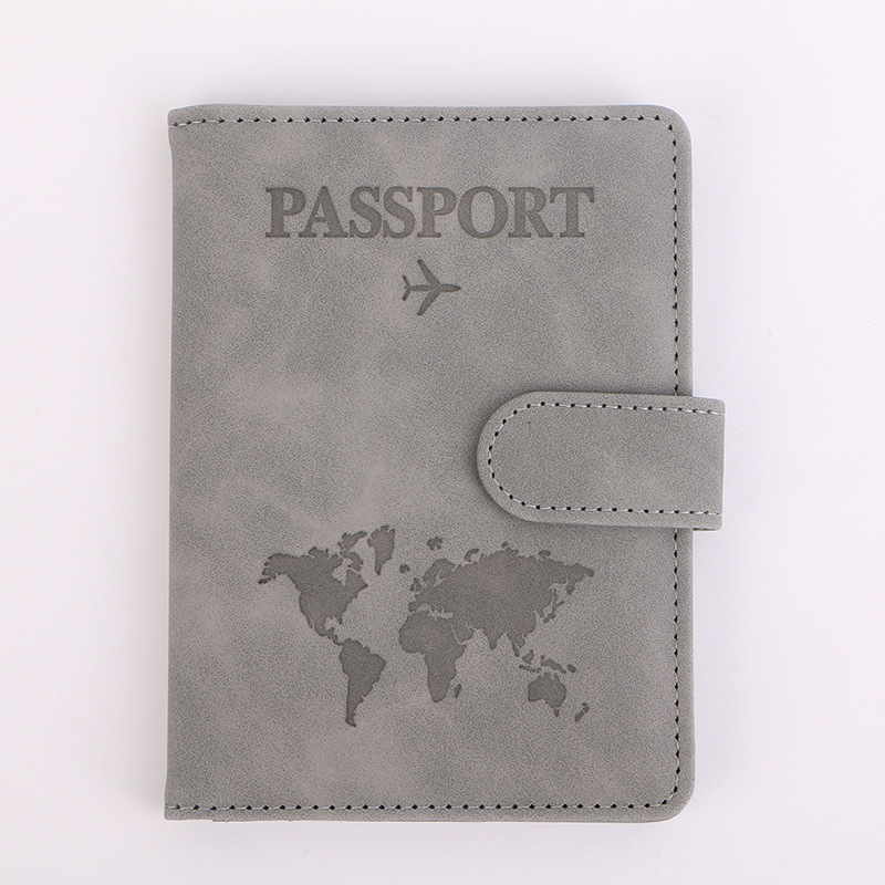 RFID Passport Bag Buckle PU Color Changing Map Multi function Passport Cover Ticket Holder Card Holder_voghion.com