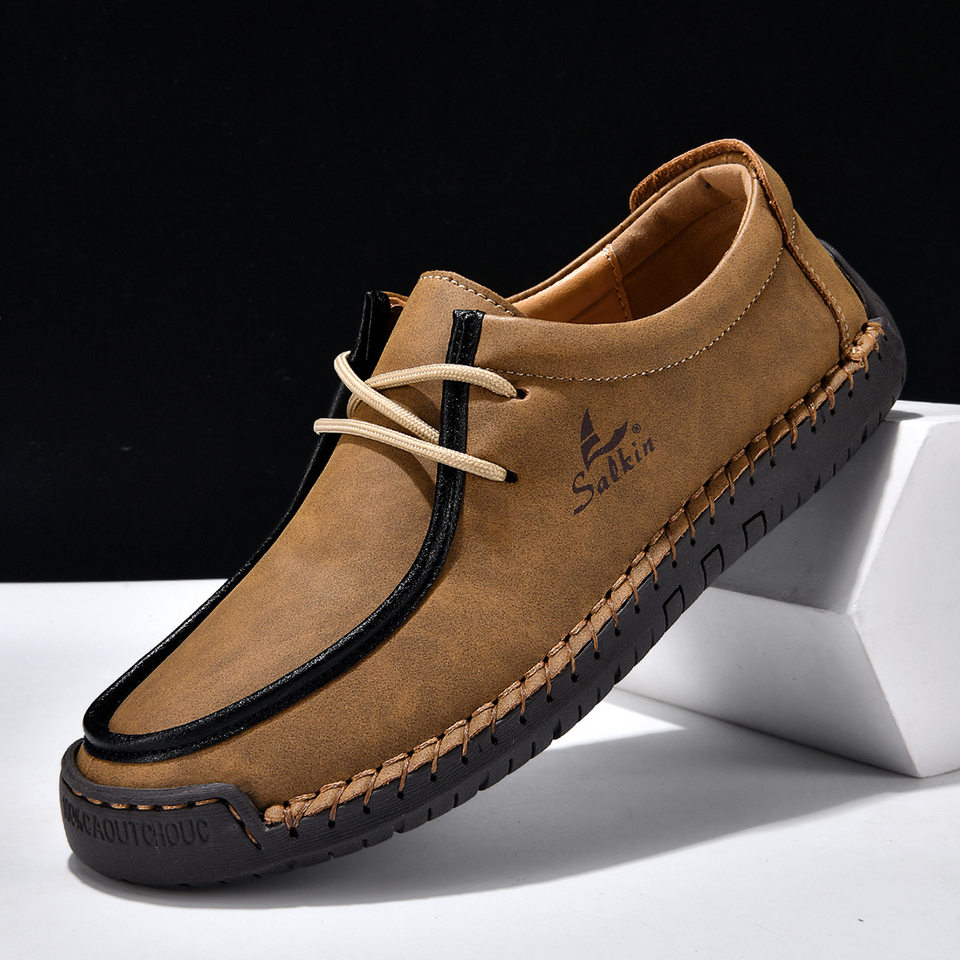 Giày lười unisex cỡ lớn 48, mũi tròn, mặt vải lanh, đế bằng gót thấp, dây buộc phía trước — 2801 Vàng kim, 2801 Xanh lá cây táo, 2801 Xanh đậm, 2801 màu xanh