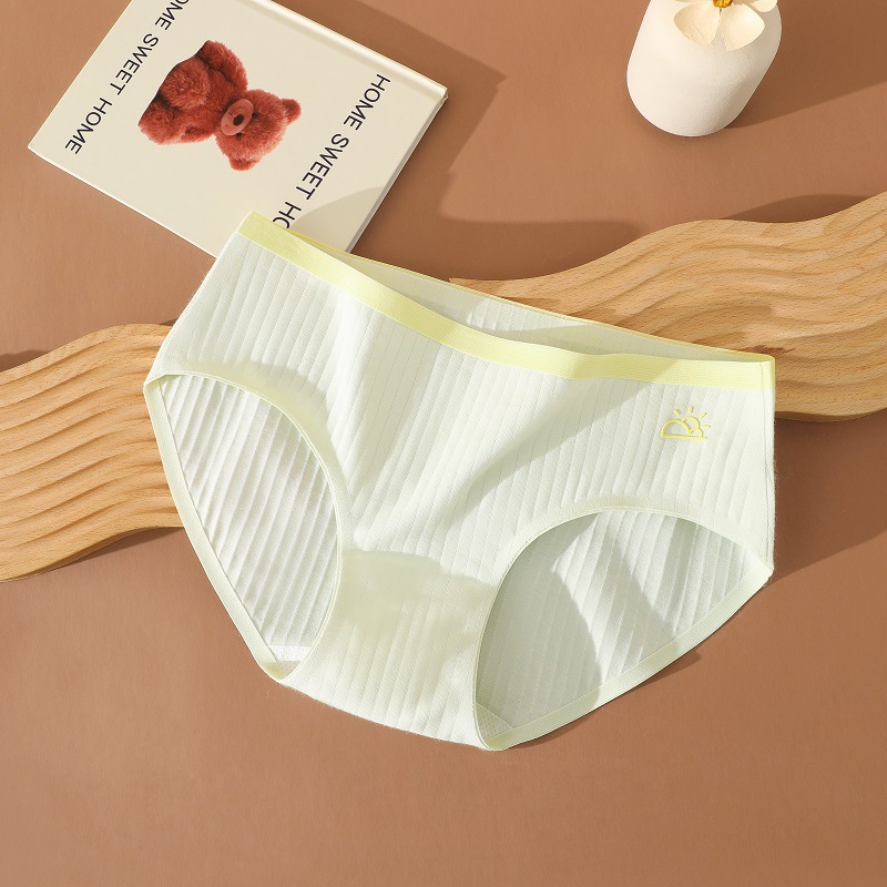 Algodón puro entrepierna antibacteriana de las mujeres transpirable Mediados de cintura triángulo de la muchacha japonesa pantalones cortos cabeza de algodón ropa interior sin costuras para las niñas