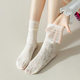 Ear Edge Summer Thin Lace White Socks Lace All-match Mid-tube Socks Breathable Mesh Hollow Women's Stacking Socks