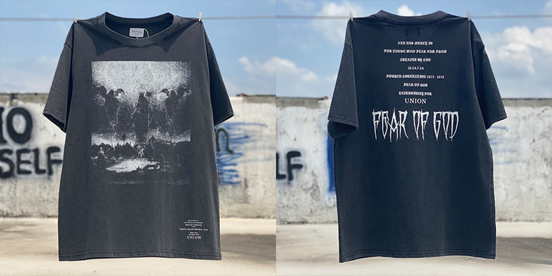 Vintage lavado viejo vintage manga corta marca de moda americana niebla calle suelta VTG casual cuello redondo hombres y mujeres camiseta