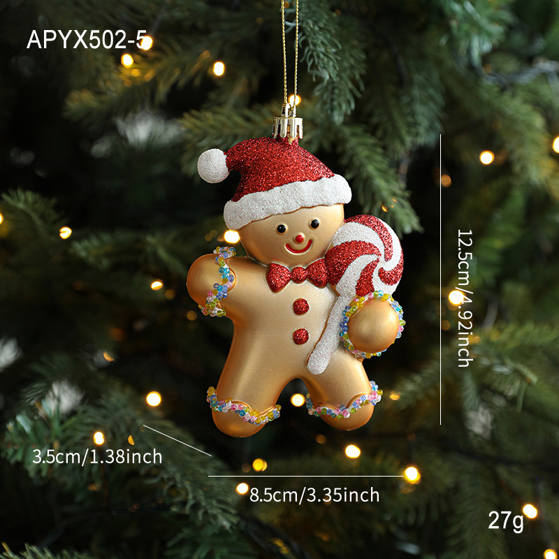 新しいゴールデンレッドゴールデン粘着粉末プラスチックペンダントマットグレーパウダー漫画ペンダントクリスマスツリーウィンドウ装飾|undefined