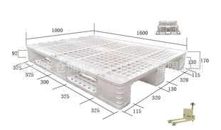 1610 1600*1000 1.6*1 Michuan word grid plastic tray beat drag heavy white