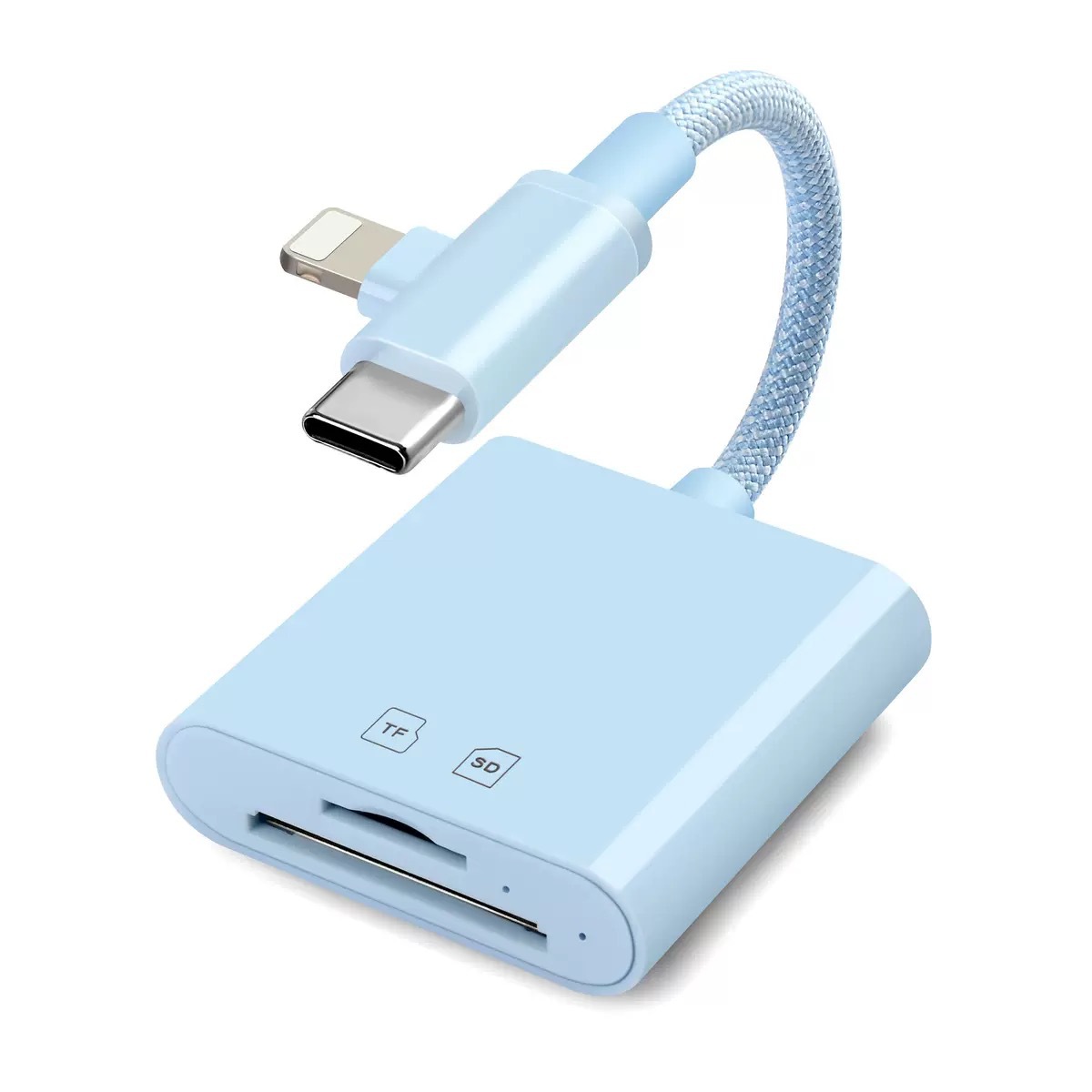 Aplicable a Pingguo lector de tarjetas de teléfono móvil SDTF dos en uno convertidor universal tableta OTG línea de transmisión