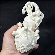 象牙果雕刻多子多福葫芦12.5*12.5*6.5cm福禄寿客厅桌面玄关摆件