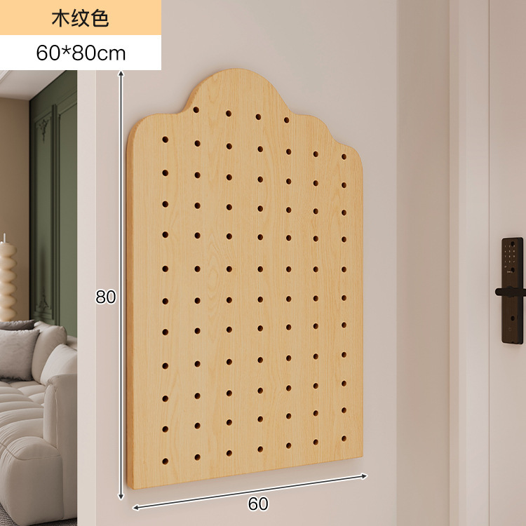 Tablero de agujero de madera maciza, entrada al armario de zapatos, estante de almacenamiento en la pared, pared de fondo de pared para uso doméstico