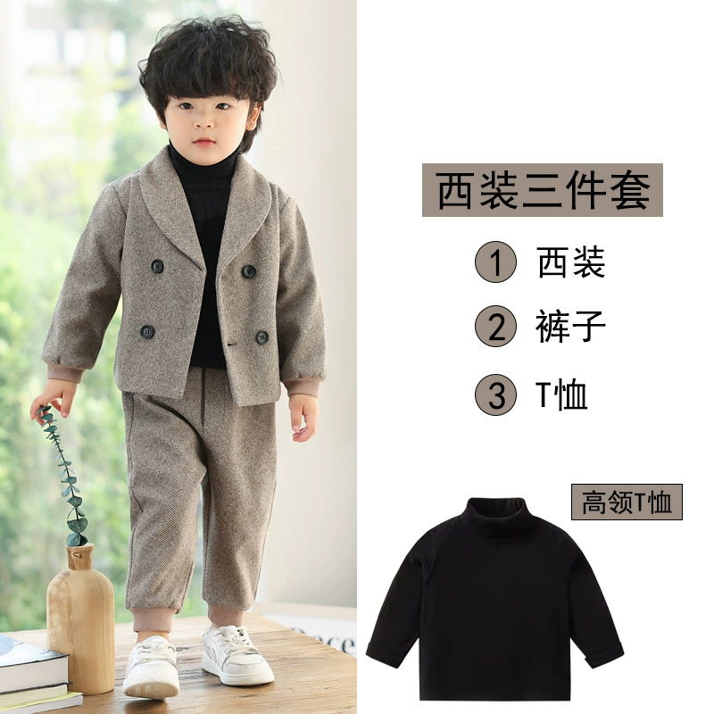 Детский fleece классический костюм для отдыха, костюм цветочного мальчика, платье девочки цветов, корейский стиль, для выступлений