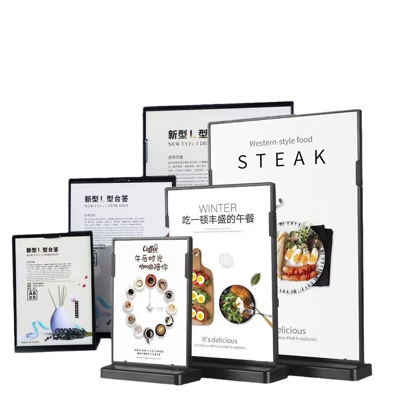 T 형 아크릴 안티 가을 테이블 카드 L 형 테이블 사인 데스크탑 스탠딩 카드 광고 테이블 카드 데스크탑 가격 테이블 테이블 테이블 사인