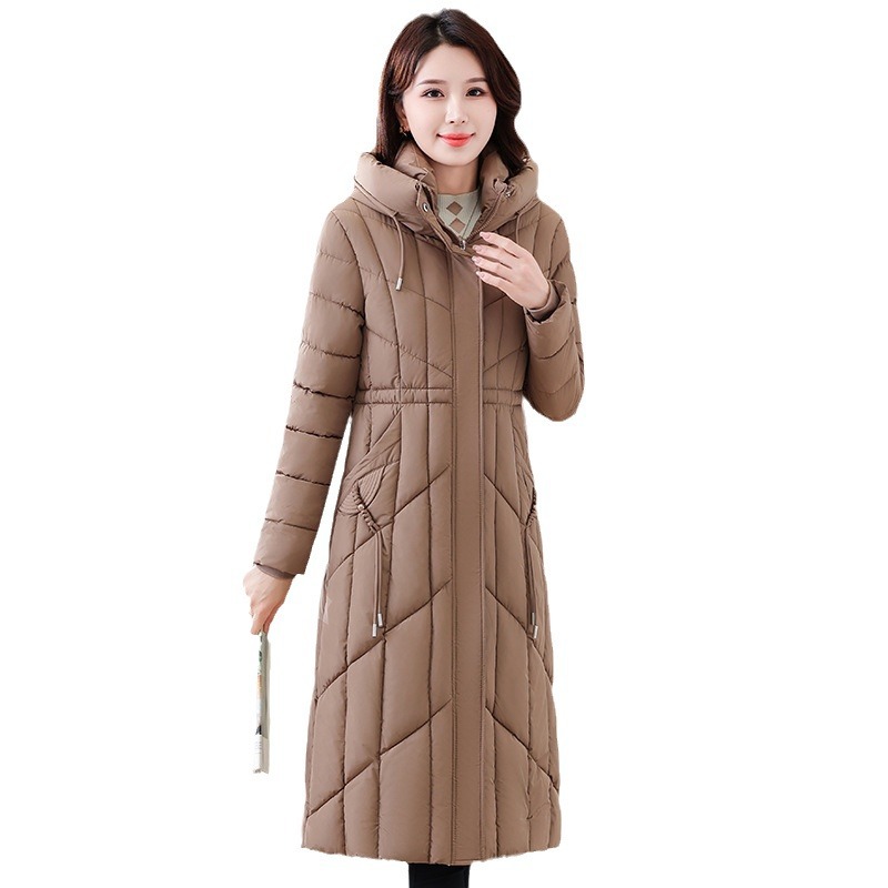 2024 chaqueta de algodón de pluma para mujeres nuevas explosiones de moda coreana sensación de diseño de invierno grueso camisa de algodón rodilla image 6