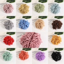 21色DIY半成品小白扣发绳粘配件简约橡皮筋发圈高弹力发饰彩色