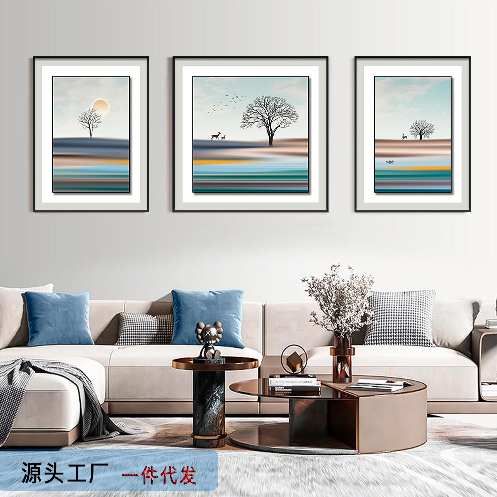 Sofá pared de fondo pintura triple bronceado textura de cuero bronceado pintura decorativa moderna pintura decoración de entrada decoración de sala de estar