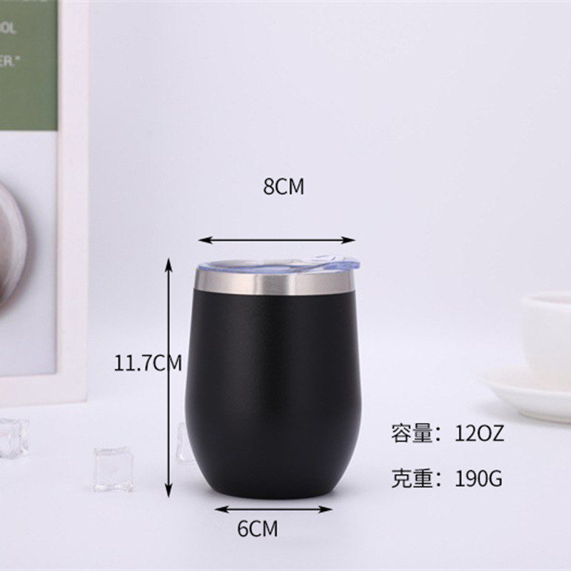 Stainless Top Quality Steel Insulated Water Eggshell Vacuum U-Shaped Double-Layer Portable Children's Handy Cup, Creative Cup_voghion.com