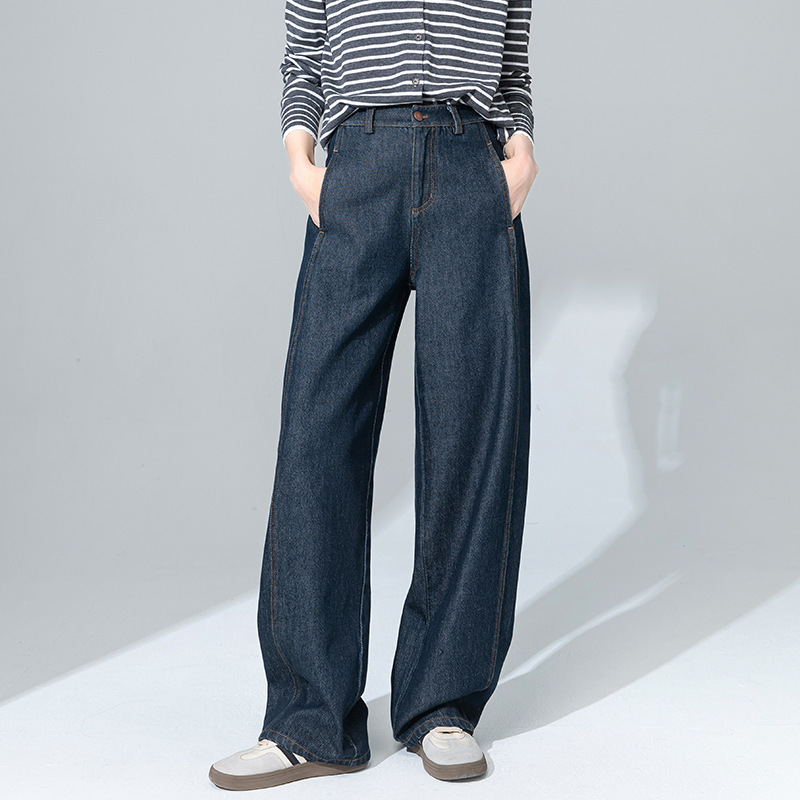 Xingge Slimming Scythe Pants Curved Banana Pants Lyocell Drape Loose Jeans for Women Autumn Casual Style Long Pants Xingge Slimming Scythe Pants Curved Banana Pants Lyocell Drape Loose Jeans for Women Autumn Casual Style Long Pants