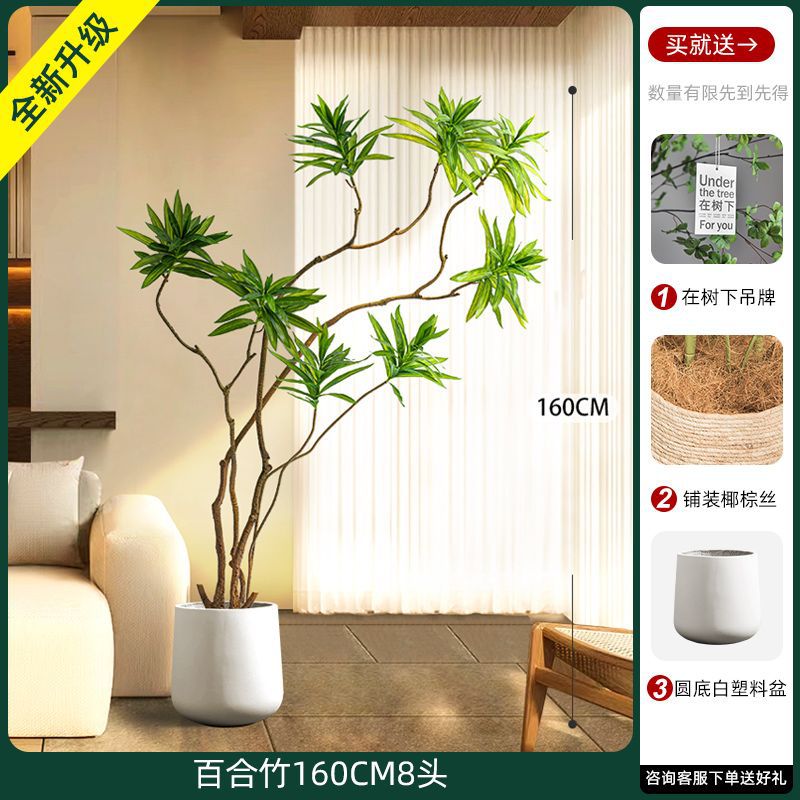 [W Ruyi Bamboo] Chậu bán nguyệt 160CM8