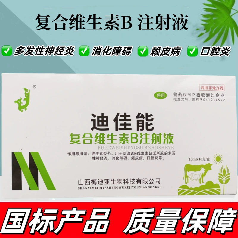 Ветеринарный комплекс Витамин В Инъекция Ветеринарный комплекс B Свинья, крупный рогатый скот и овцы