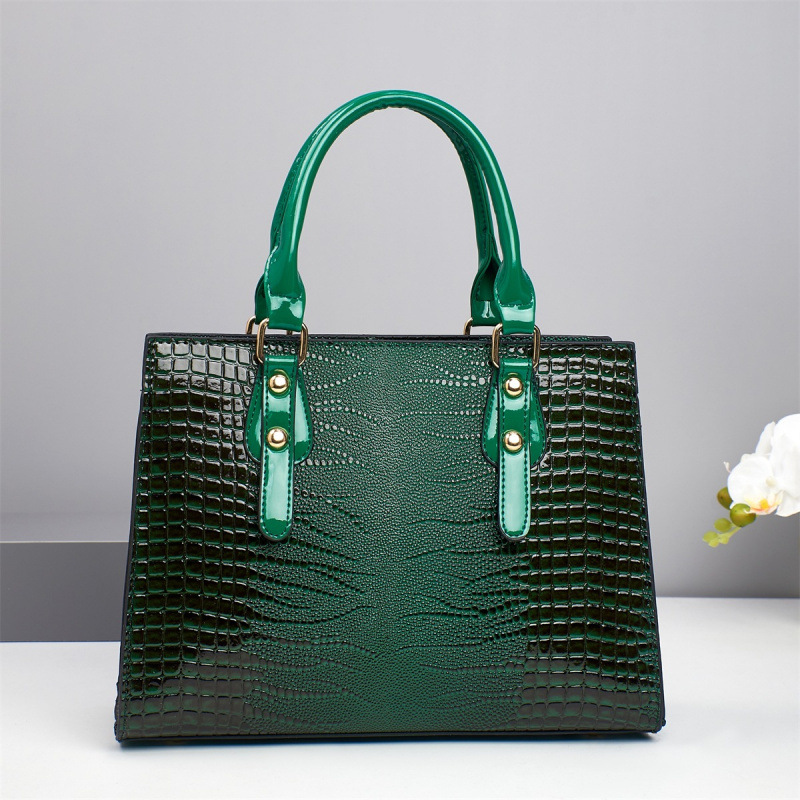 Bolso bolso de mano bolso de madre e hijo estereotipado atmosférico europeo y americano patrón de cocodrilo bolso de hombro de moda comercio exterior bags de dos piezas