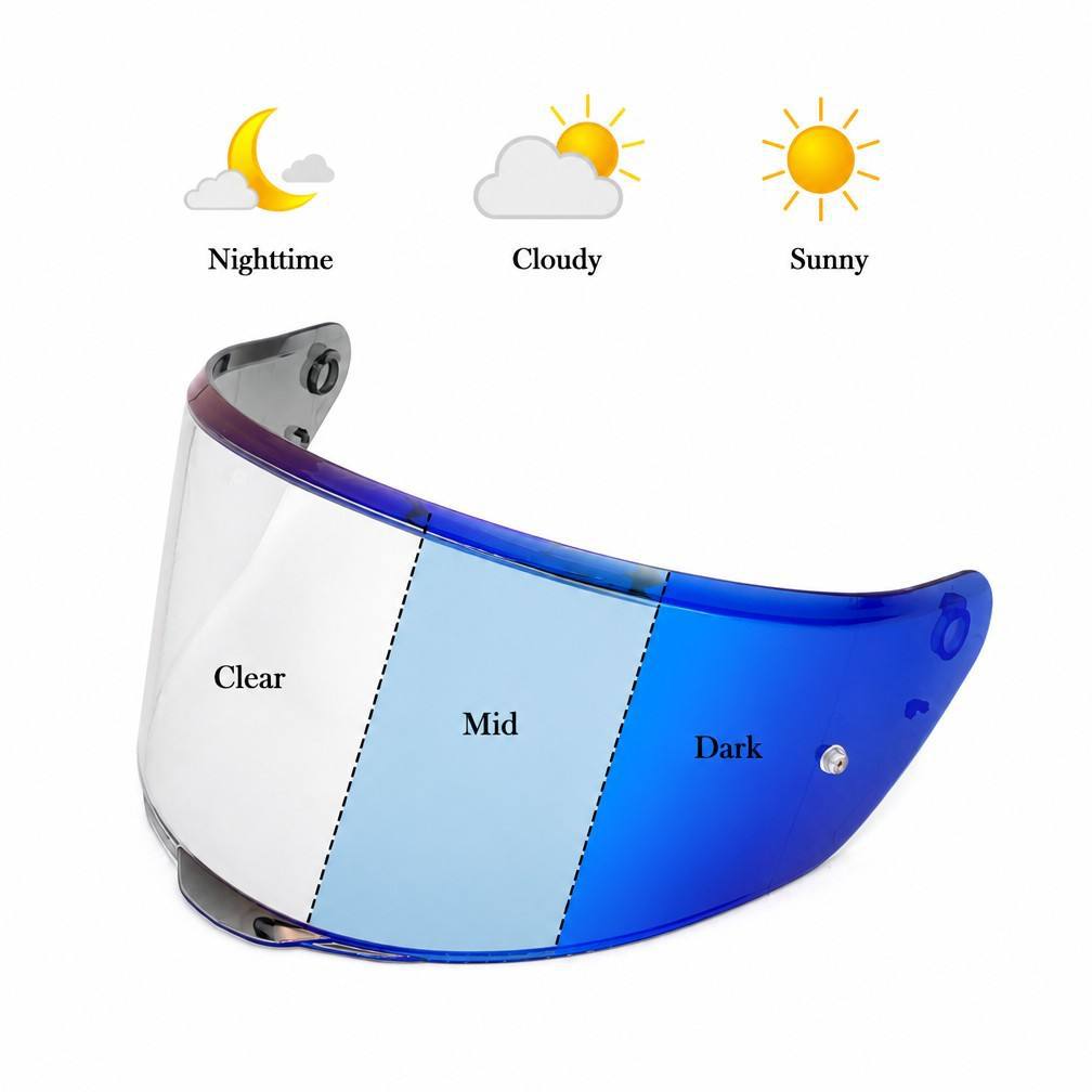 FF820 helmet visor RAPID III day and night universal high-definition large tail fin full-face helmet visor helmet accessory