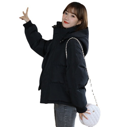 Photographed Korean-style white cotton coat for women, fashionable short-length  new design top cotton jacket winter outerwear