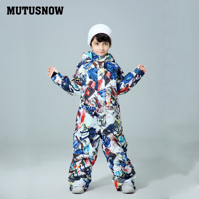 @MutuSnow Children's Ski Suit Set, Boys' Onesie, Waterproof, Windproof, Warm, High-End, Dropshipping Available