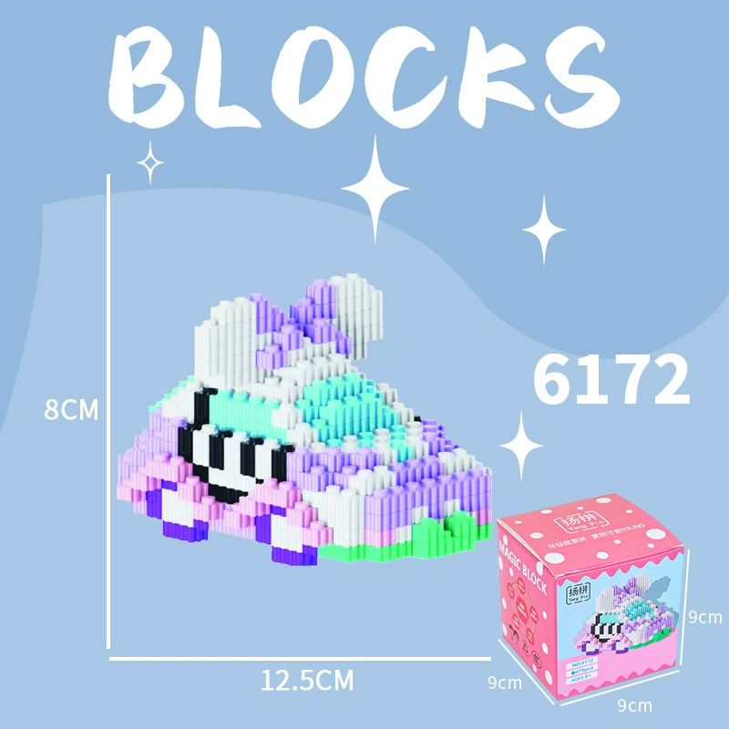 Cartoon Building Block Toy Set, Mini Constructor Doll, 9×9×9 cm, Assorted Character Designs