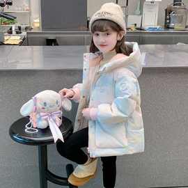 女童棉服冬季2025洋气新款儿童羽绒棉袄外套冬装小女孩玉桂狗棉衣